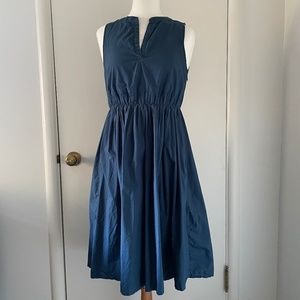 Anthropologie Portrait of a Girl Blue Sleeveless Cotton Dress Size 8